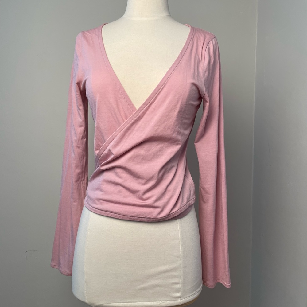 Outdoor voices merino wool wrap shirt